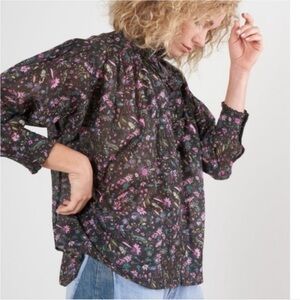 NEW with tags Isabel Etoile Marant haut top pamias long sleeve floral button up